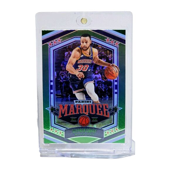 Stephen Curry GREEN Marquee Parallel Panini Chronicles#363 2021-11 Warriors NM - Picture 3 of 3